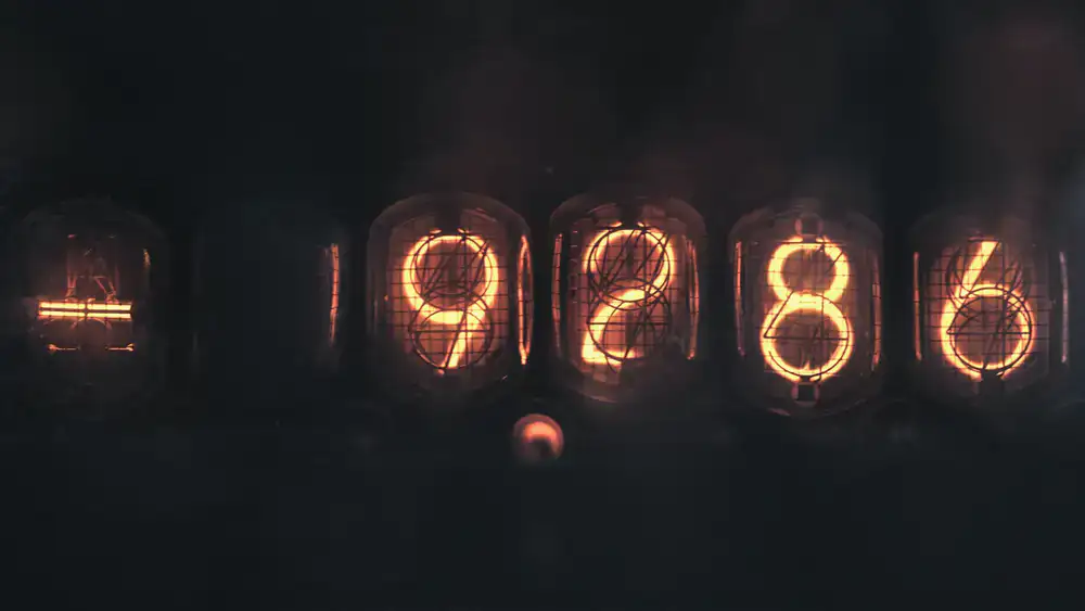 Neon glowing engine diagnostics screen